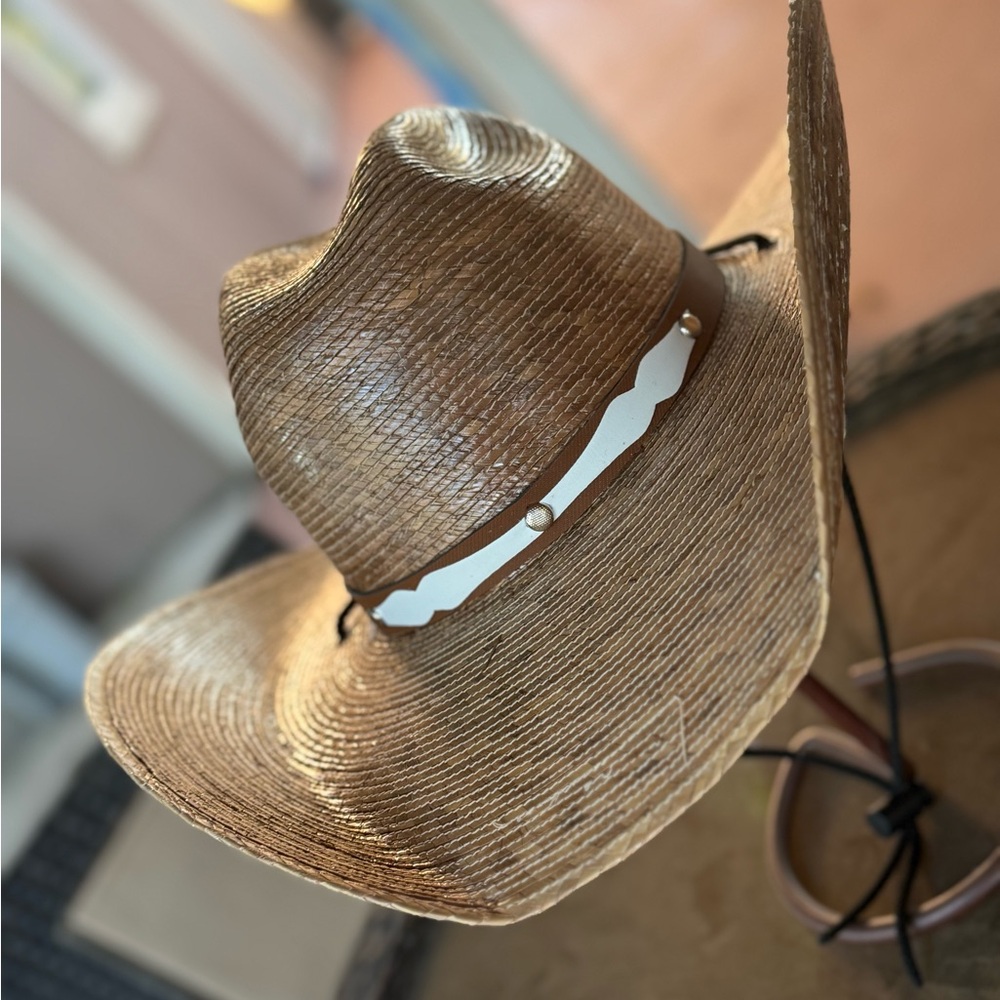 Brown Cowboy Hat with White Band